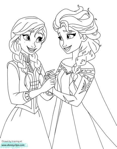 anna  elsa frozen  coloring pages coloring  drawing