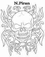 Leather Carving Pattern Patterns Tooling Skull Coloring Books Pages Airbrush Piecing Stencils Paper Working sketch template