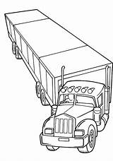 Coloring Truck Semi Pages Trailer Trucks Big Tow Kenworth Colouring Printable Tractor Cartoon Lorry Grain Drawing Ups Outline Cliparts Sketch sketch template