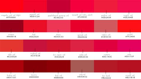 shades  computer reds   hex codes  red blog series
