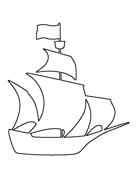 printable pirate ship template