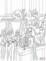 Joash Josiah Repairs Tempio Rebuilding Supercoloring Gerusalemme Church Sundayschoolist Divyajanani Tabernacle Elisha Prophets Ioas Ripara sketch template