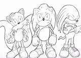 Sonic Knuckles Tails Pages Coloring Deviantart Characters Template sketch template