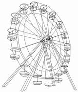 Ferris Wheel Sketch Coloring sketch template