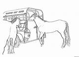 Horse Coloring Pages Trailer Rodeo Horses Color Cowgirl Two Schleich Barrel Realistic Riding Dancing Wild Racing Draw Cowboy Choose Board sketch template