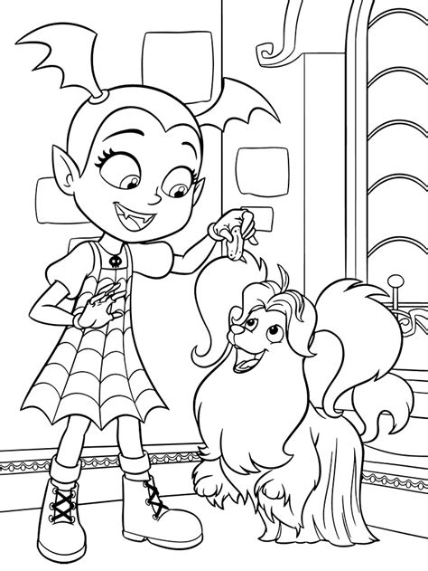 wolfie  vampirina coloring page  printable coloring pages