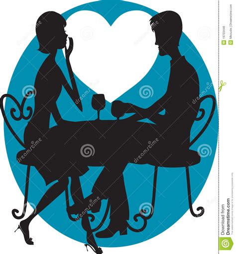 Romantic Couple Silhouette Stock Vector Image Of Lovers