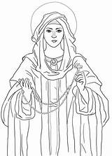 Rosary Lady Coloring Pages Printable Catholic Color Clipart Blessed Mother Kids Church Version Click Heart Ipad Online Lourdes Sacred Print sketch template