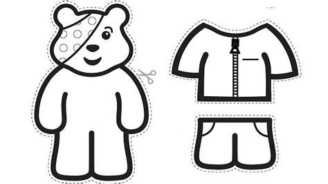 pudsey bear colouring pages children   bear coloring pages