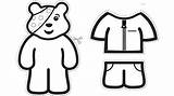 Colouring Pudsey sketch template