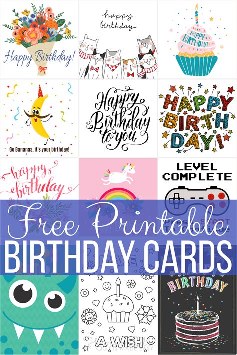 happy birthday card printable   printable worksheet