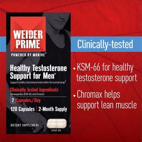 Weider Prime Testosterone Support 120 Capsules