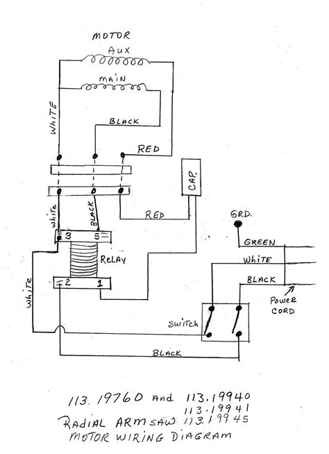 delta table  wiring diagram delta table  sears table  electric motor
