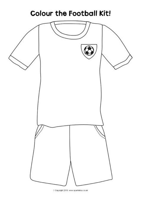 football kit colouring sheets sb sparklebox football canvas