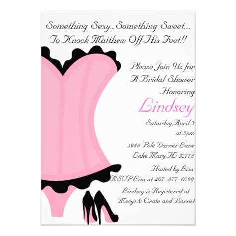 Wild And Sexy Bridal Shower Invitation 4 5 X 6 25 Invitation Card Zazzle
