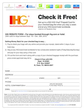 rebate form hotel fill  printable fillable blank pdffiller