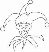 Coloring Mardi Gras Mask Pages Jester Colouring Masks sketch template