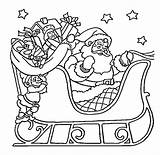Santa Sleigh Coloring Pages Christmas Printable Sheets Drawing Merry Claus Kids Print Printables Color Reindeer Detailed Together Getcolorings Book Disney sketch template