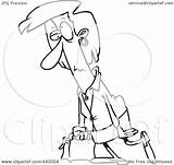 Gloomy Businesswoman Walking Royalty Outline Illustration Cartoon Rf Clip Toonaday sketch template