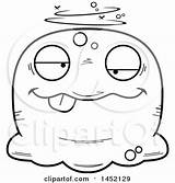Blob Cartoon Clipart Vector Mascot Lineart Character Pudgy Sad Thoman Outlined Cory Coloring sketch template