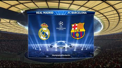 pes 15 uefa champions league final real madrid vs barcelona gameplay youtube