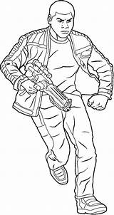 Wars Star Finn Coloring Pages Awakens Force sketch template