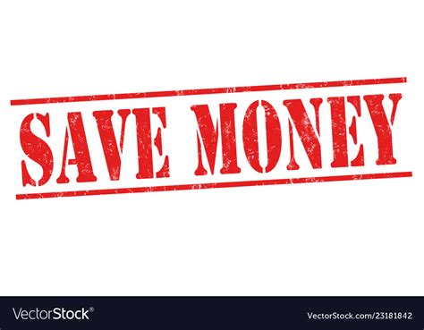 save money sign  stamp royalty  vector image