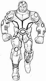 Cyborg Coloring Pages Dc Sketch Drawings Popular 48kb sketch template