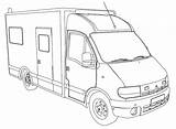 Ambulance Coloring Pages Minivan Ems Getcolorings sketch template