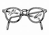Glasses Coloring Pair Pages Printable sketch template