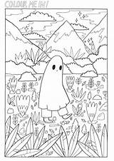 Ghost Aesthetic Coloring Pages Sad Color Tumblr Printable Sheets Easy Club Visit Cartoon Books Kids sketch template
