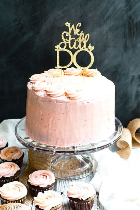 anniversary chocolate cake with strawberry frosting gluten free