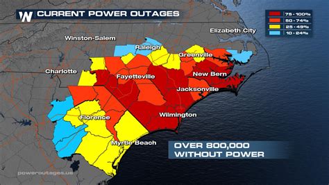 More Than 800 000 Power Outages Across Carolinas