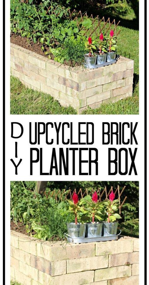 diy upcycled brick planter box weekend diy brick planter planter