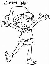 Elf Coloring Pages Shelf Printable Color Print Getcolorings Girl sketch template