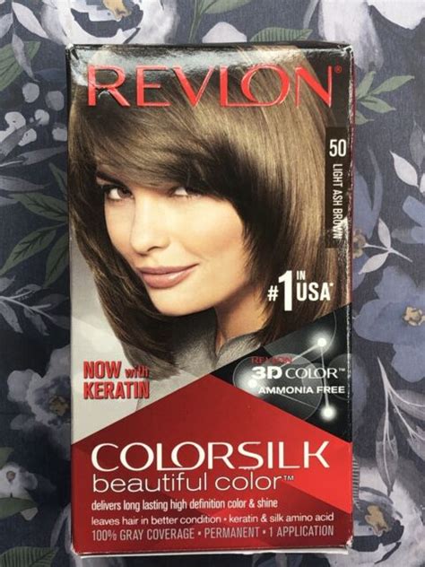 Revlon Colorsilk Hair Color 50 Light Ash Brown 1 Application Ebay