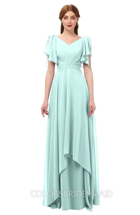 Colsbm Bailee Blue Glass Bridesmaid Dresses Colorsbridesmaid