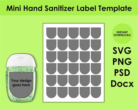 bath  body works hand sanitizer label template  printable