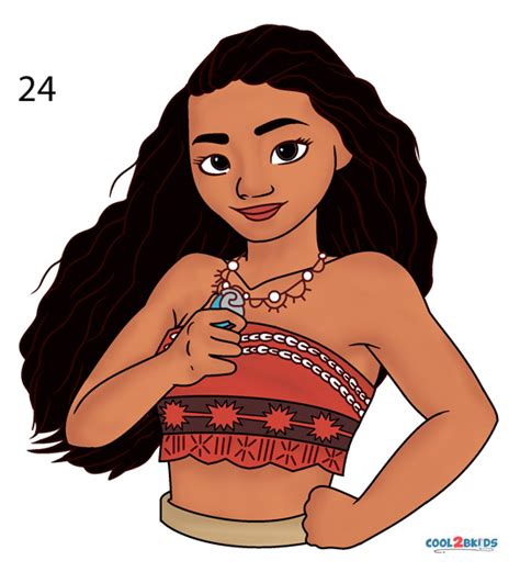 draw moana step  step pictures