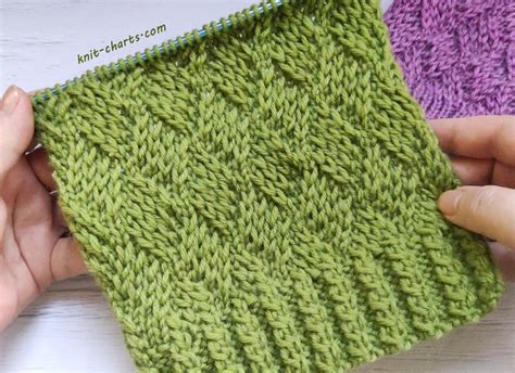 knitting patterns diamond stitch knitting pattern