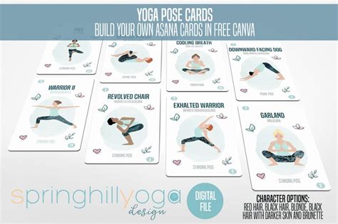 yoga pose cards asana cards yoga flashcards yoga cards etsy australia