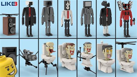 all lego skibidi toilet titan speakerman cameraman speakerman gman