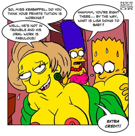 164450 Bart Simpson Edna Krabappel Marge Simpson The Simpsons Nev