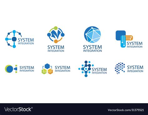 logo  system integration company royalty  vector image