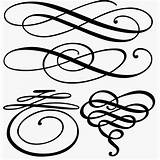 Flourish Calligraphy Flourishes Decorative Clipart Vector Svg Lines Pretty Stencils Silhouette Lettering Copperplate Stencil Make Digistamps Would Swirls Clip Caligraphy sketch template