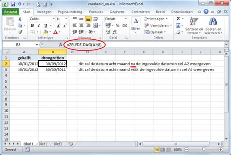gratis tips excel automatisch  aantal maanden toevoegen aan een datum