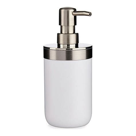 soap dispenser stainless steel white plastic  ml quids  superstore