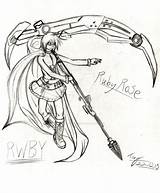 Ruby Rwby Rose Coloring Pages Zander Artist Deviantart Sketch Template sketch template