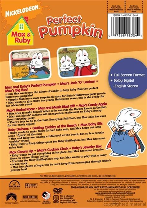 max and ruby max and ruby s perfect pumpkin dvd 2008 dvd empire