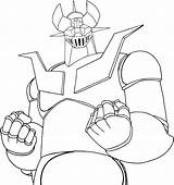 Mazinger Coloring Drawing Mazinga Pages sketch template